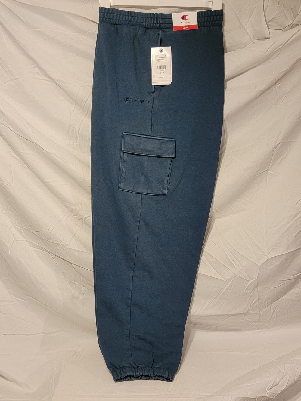 Champion Standard Fit Voluminous Cargo Pants Reflecting Pond Sz 3X